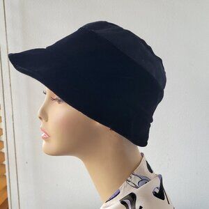 Vintage Style Giovannio Soft Black Velvet Bucket Hat